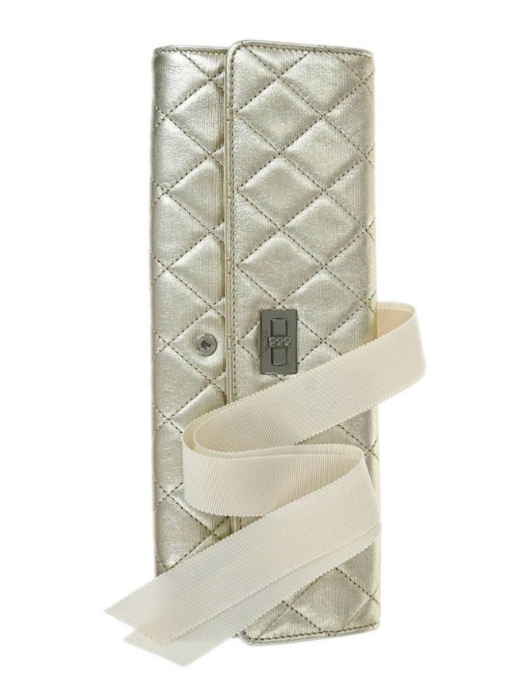 Chanel Metallic Gold Lambskin Mademoiselle Lock